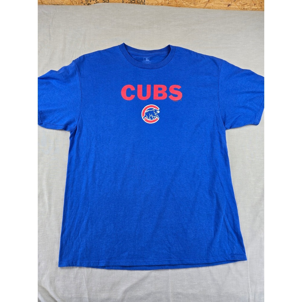 MLB‎ Genuine Merchandise Chicago Cubs Royal Blue Graphic T-Shirt Mens XL 2131